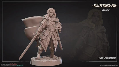 Shieldmaiden | NSFW Option | Bite The Bullet | 35mm Scale | Resin Printed Tabletop RPG Miniature Figures | DND | 5E