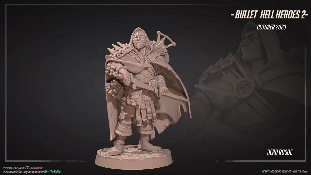 Hero Rogue | Bite The Bullet | 35mm Scale | Resin Printed Tabletop RPG Miniature Figures | DND | 5E