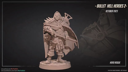 Hero Rogue | Bite The Bullet | 35mm Scale | Resin Printed Tabletop RPG Miniature Figures | DND | 5E