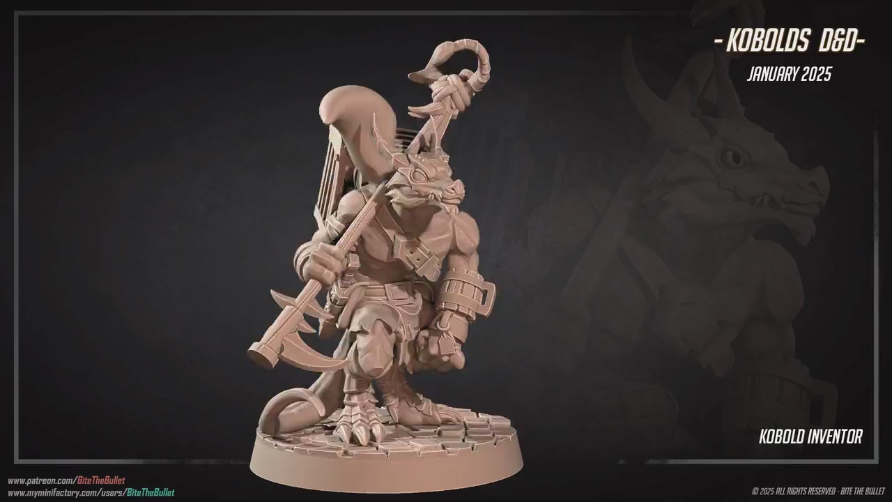 Kobold Inventor | Kobolds D&D | Bite The Bullet | 35mm Scale | Resin Printed Tabletop RPG Miniature Figures | DND | 5E