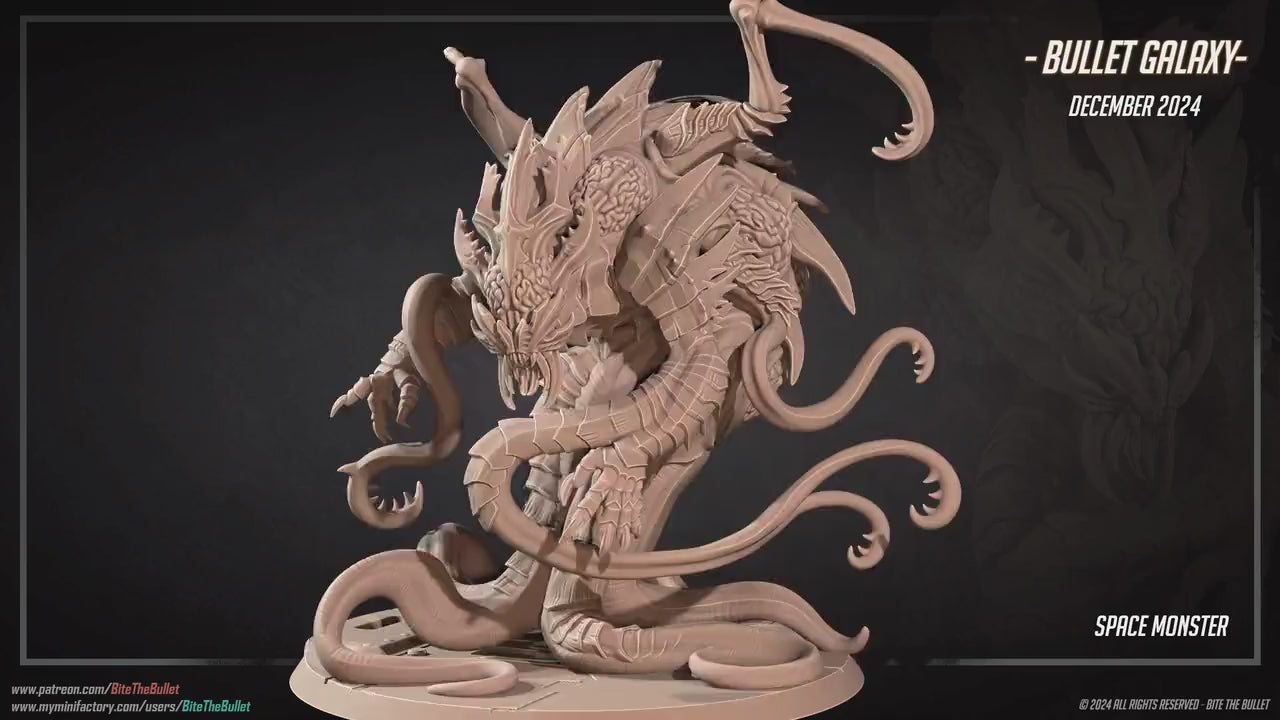 Space Monster | Bullet Galaxy | Bite The Bullet | 35mm Scale | Resin Printed Tabletop RPG Miniature Figures | DND | 5E