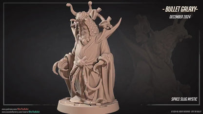 Space Slug Mystic | Bullet Galaxy | Bite The Bullet | 35mm Scale | Resin Printed Tabletop RPG Miniature Figures | DND | 5E