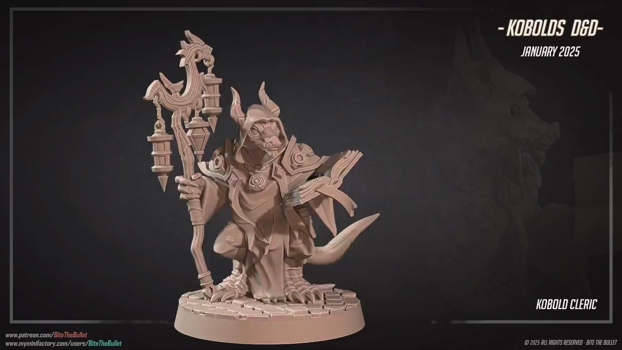 Kobold Cleric | Kobolds D&D | Bite The Bullet | 35mm Scale | Resin Printed Tabletop RPG Miniature Figures | DND | 5E
