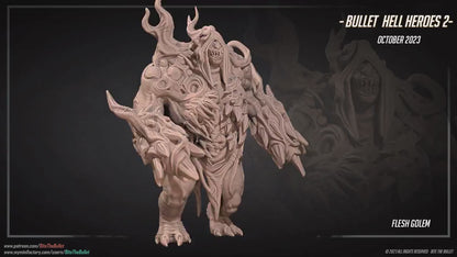 Necromancer Flesh Golem | Bite The Bullet | 35mm Scale | Resin Printed Tabletop RPG Miniature Figures | DND | 5E