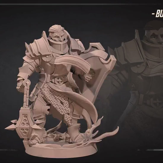 Hero Crusader | Bite The Bullet | 35mm Scale | Resin Printed Tabletop RPG Miniature Figures | DND | 5E