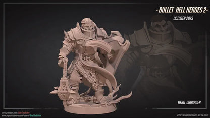 Hero Crusader | Bite The Bullet | 35mm Scale | Resin Printed Tabletop RPG Miniature Figures | DND | 5E