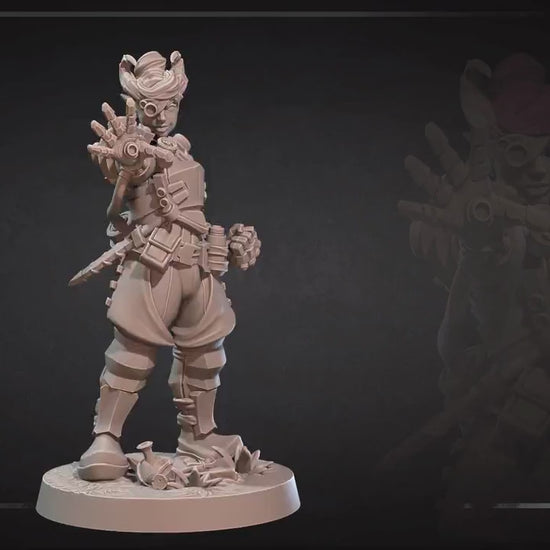 Tiefling Artificer | Bite The Bullet | 35mm Scale | Resin Printed Tabletop RPG Miniature Figures | DND | 5E