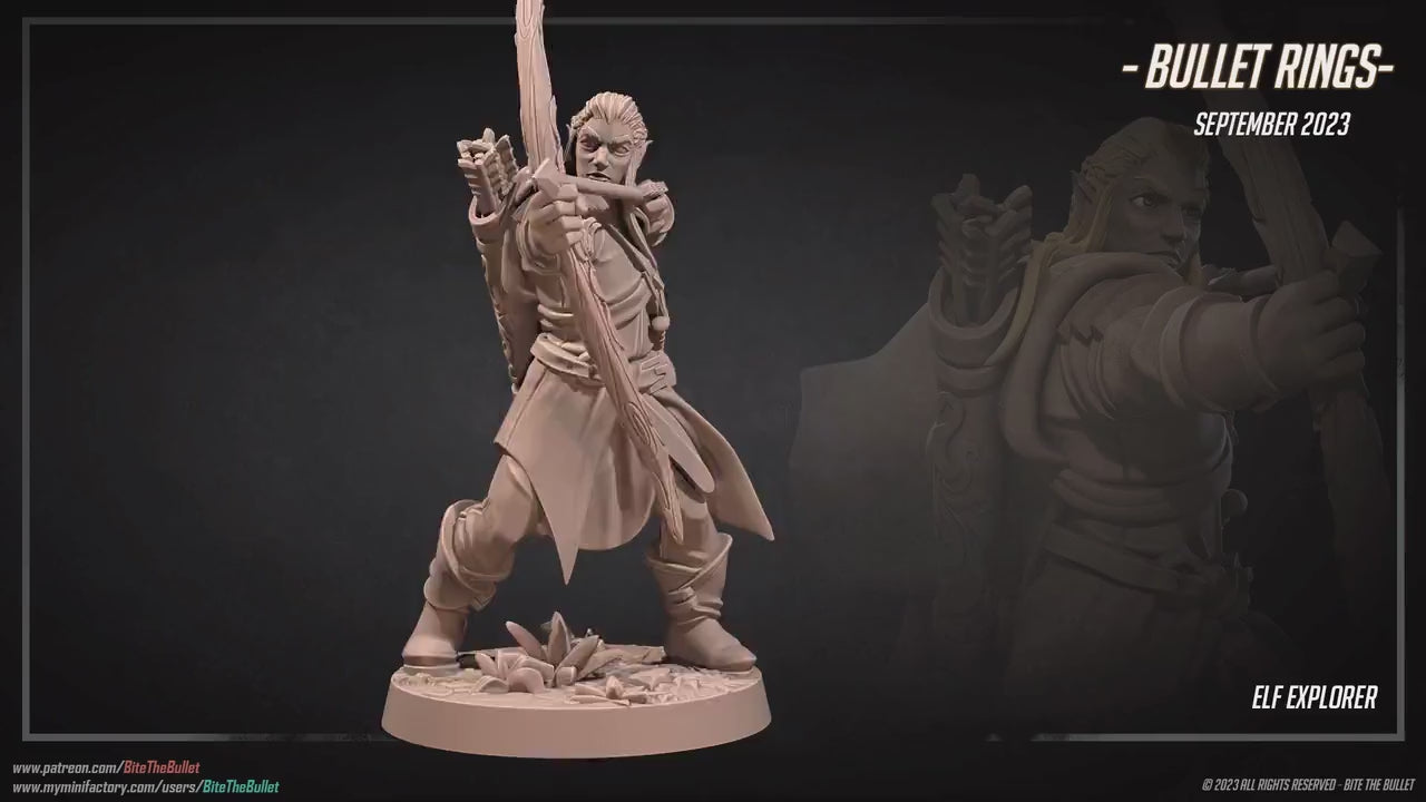 Elf Explorer | Bite The Bullet | 35mm Scale | Resin Printed Tabletop RPG Miniature Figures | DND | 5E