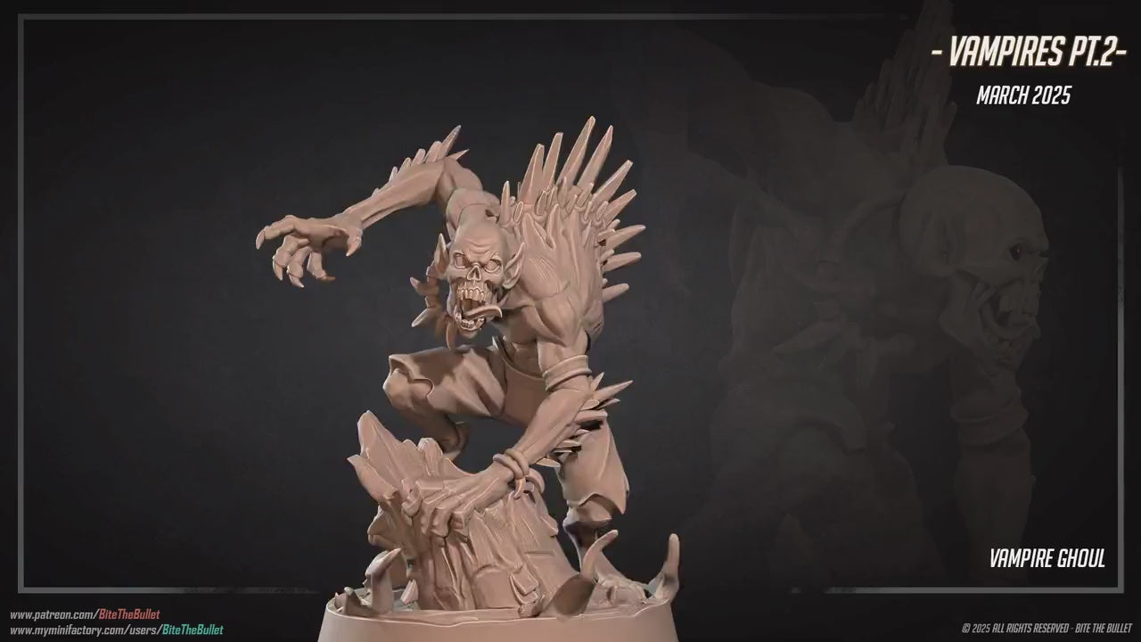 Ghoul | Vampires Pt. 2 | Bite The Bullet | 35mm Scale | Resin Printed Tabletop RPG Miniature Figures | DND | 5E