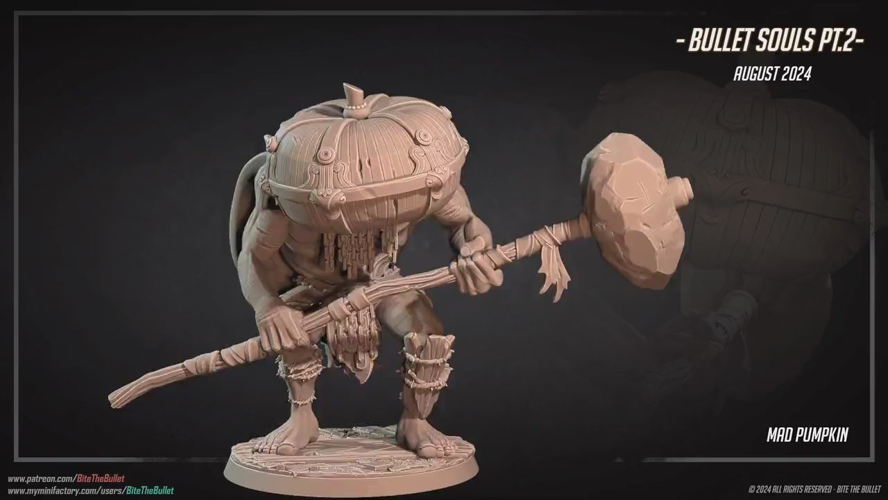 Mad Pumpkin | Bite The Bullet | 35mm Scale | Resin Printed Tabletop RPG Miniature Figures | DND | 5E