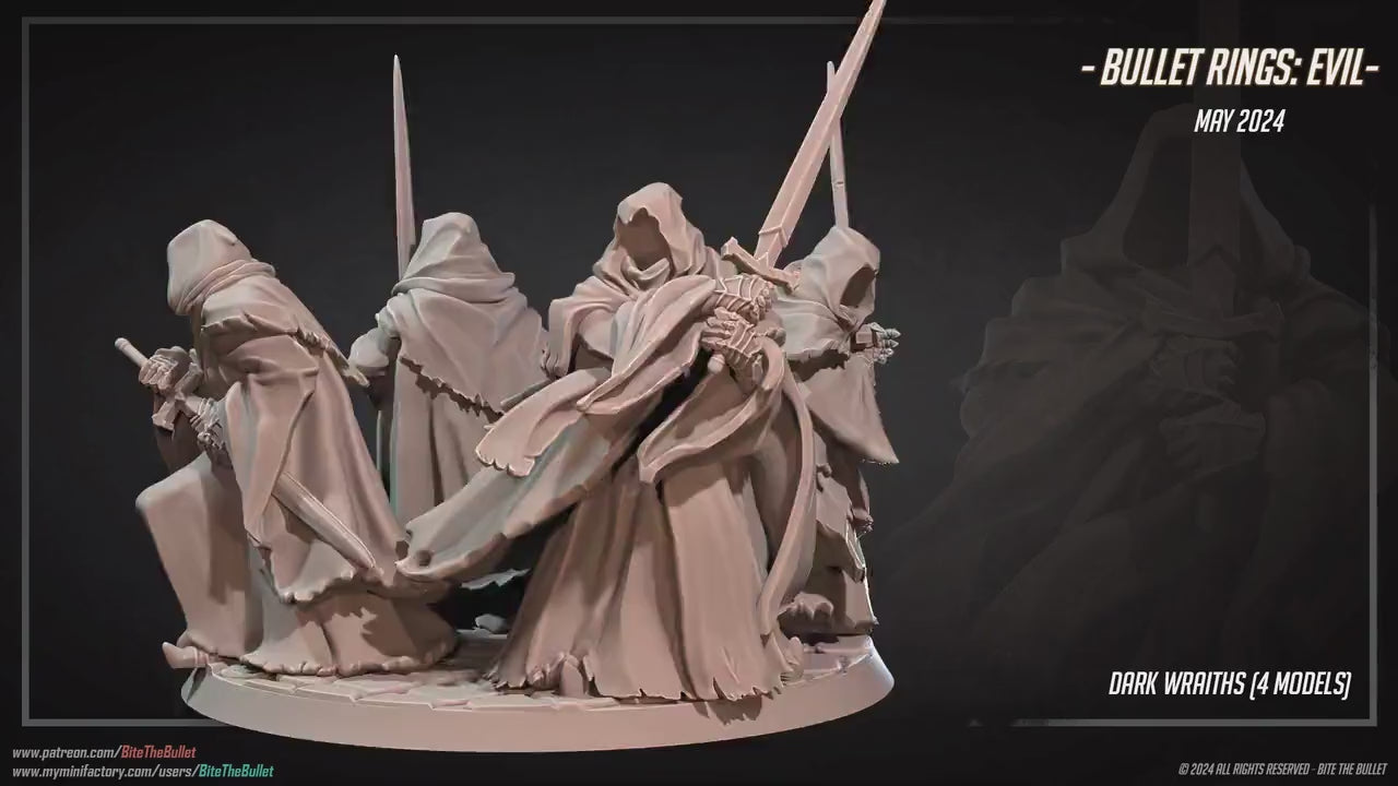 Dark Wraiths Set | Bite The Bullet | 35mm Scale | Resin Printed Tabletop RPG Miniature Figures | DND | 5E