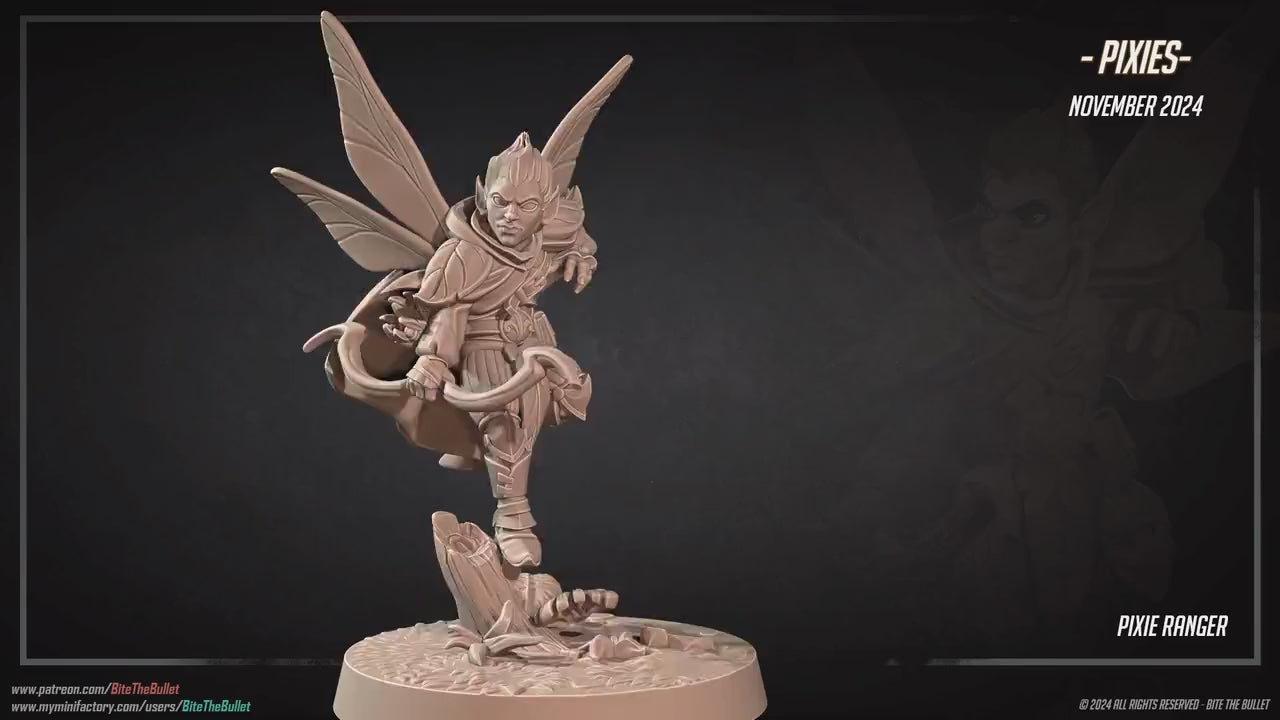 Pixie Ranger | Pixies | Bite The Bullet | 35mm Scale | Resin Printed Tabletop RPG Miniature Figures | DND | 5E