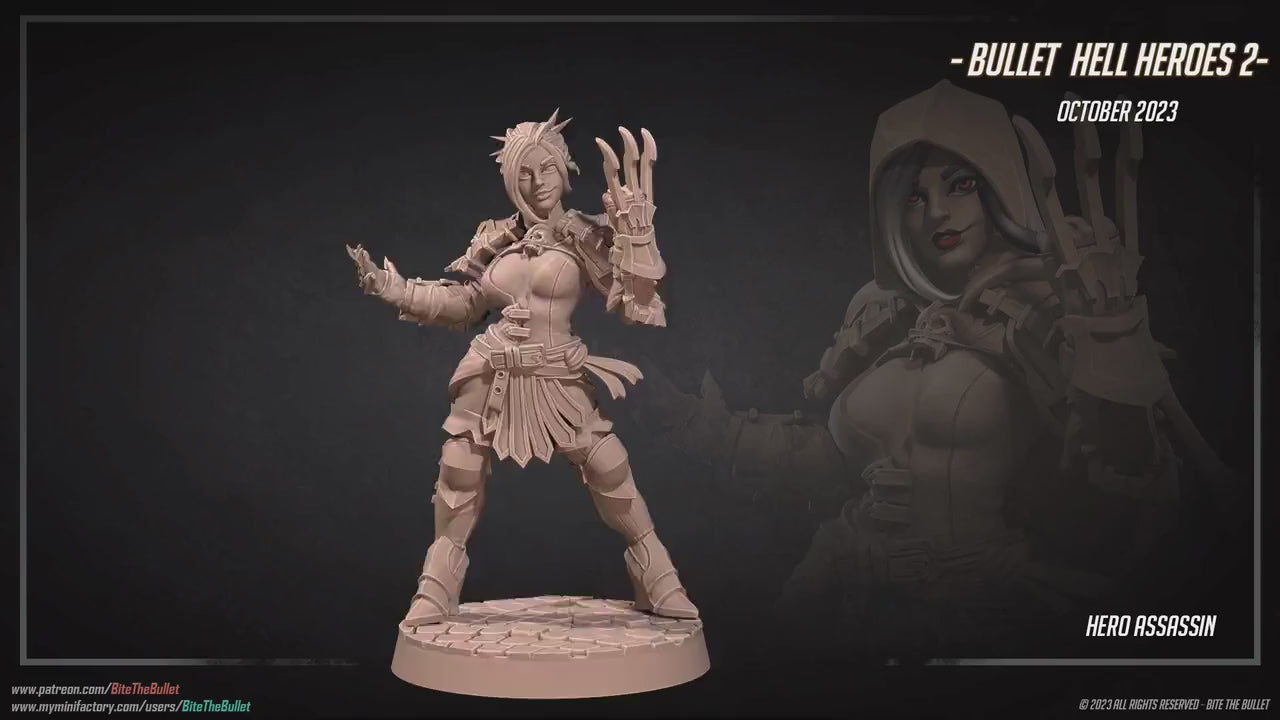 Hero Assassin | Bite The Bullet | 35mm Scale | Resin Printed Tabletop RPG Miniature Figures | DND | 5E