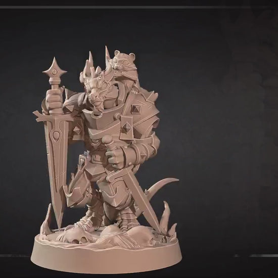 Kobold Paladin | Kobolds D&D | Bite The Bullet | 35mm Scale | Resin Printed Tabletop RPG Miniature Figures | DND | 5E