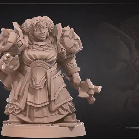 Dwarf Priestess | Bite The Bullet | 35mm Scale | Resin Printed Tabletop RPG Miniature Figures | DND | 5E
