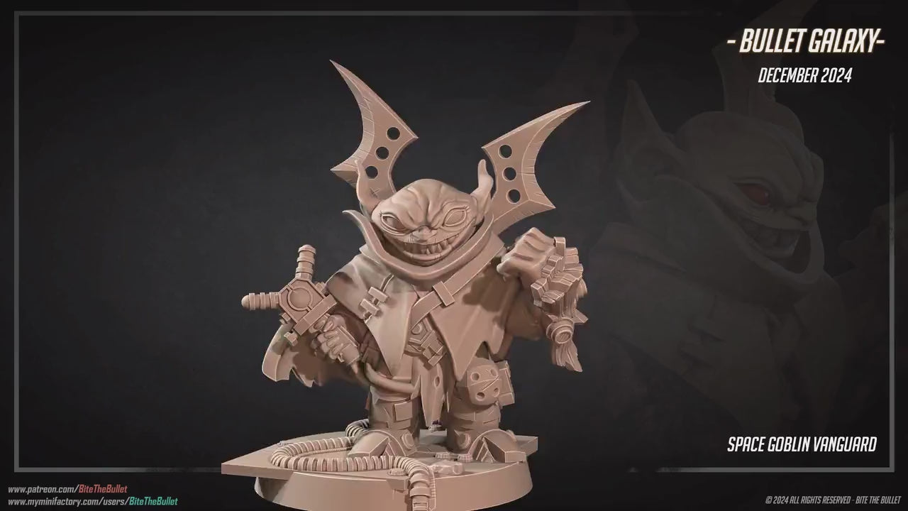 Space Goblin Vanguard | Bullet Galaxy | Bite The Bullet | 35mm Scale | Resin Printed Tabletop RPG Miniature Figures | DND | 5E