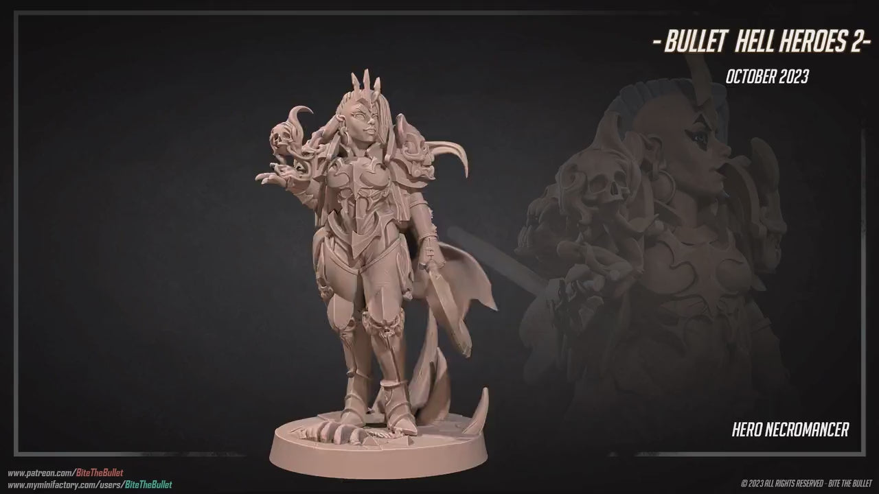 Necromancer Female | Bite The Bullet | 35mm Scale | Resin Printed Tabletop RPG Miniature Figures | DND | 5E
