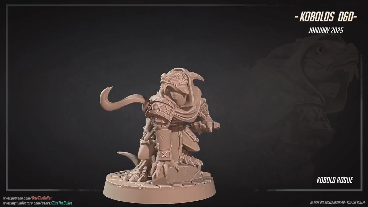 Kobold Rogue | Kobolds D&D | Bite The Bullet | 35mm Scale | Resin Printed Tabletop RPG Miniature Figures | DND | 5E