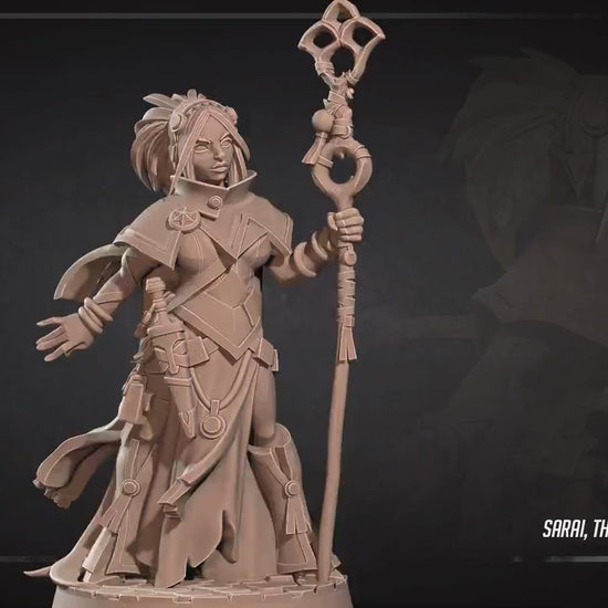 Human Sorceress | Iconic Heroes | Bite The Bullet | 35mm Scale | Resin Printed Tabletop RPG Miniature Figures | DND | 5E