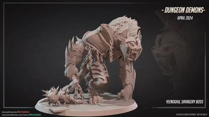 Savagery Boss | Bite The Bullet | 35mm Scale | Resin Printed Tabletop RPG Miniature Figures | DND | 5E