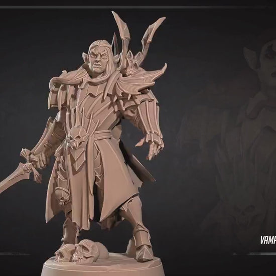 Vampire Necromancer | Vampires Pt. 2 | Bite The Bullet | 35mm Scale | Resin Printed Tabletop RPG Miniature Figures | DND | 5E