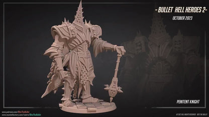 Penitent Knight | Bite The Bullet | 35mm Scale | Resin Printed Tabletop RPG Miniature Figures | DND | 5E
