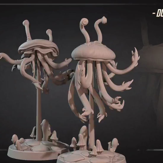 Tentacled Aberration Set | Bite The Bullet | 35mm Scale | Resin Printed Tabletop RPG Miniature Figures | DND | 5E