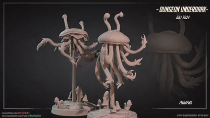 Tentacled Aberration Set | Bite The Bullet | 35mm Scale | Resin Printed Tabletop RPG Miniature Figures | DND | 5E
