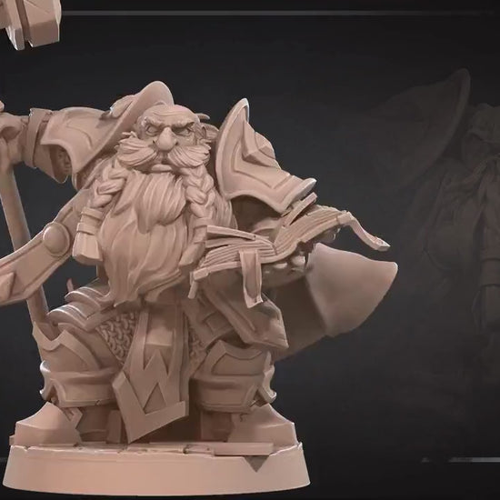 Dwarf High Priest | Bite The Bullet | 35mm Scale | Resin Printed Tabletop RPG Miniature Figures | DND | 5E