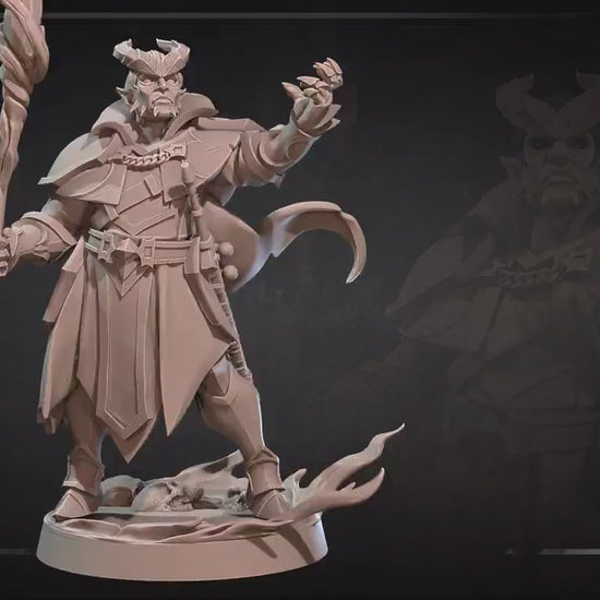 Tiefling Warlock | Bite The Bullet | 35mm Scale | Resin Printed Tabletop RPG Miniature Figures | DND | 5E