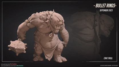 Cave Troll | Bite The Bullet | 35mm Scale | Resin Printed Tabletop RPG Miniature Figures | DND | 5E