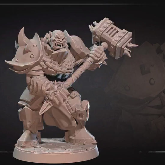 Orc Warlord | Bite The Bullet | 35mm Scale | Resin Printed Tabletop RPG Miniature Figures | DND | 5E