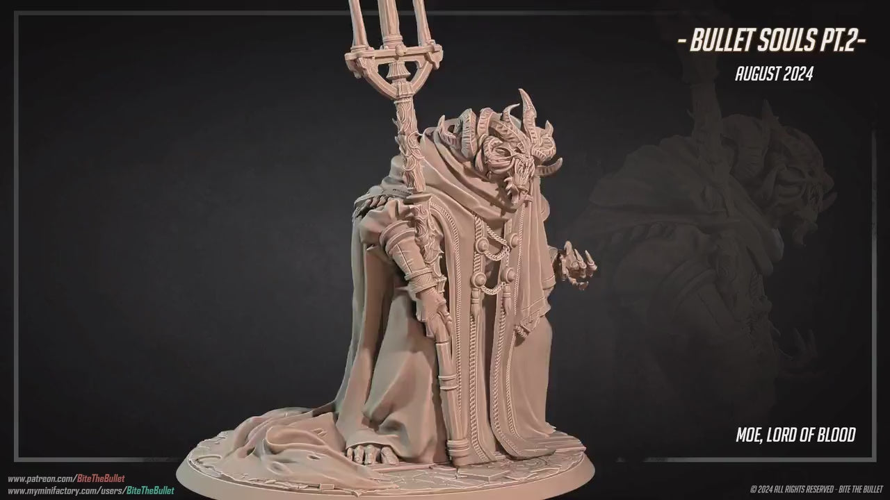 Moe The Lord Of Blood | Bite The Bullet | 35mm Scale | Resin Printed Tabletop RPG Miniature Figures | DND | 5E