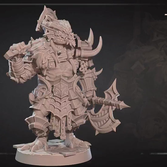 Dragonborn Barbarian | Bite The Bullet | 35mm Scale | Resin Printed Tabletop RPG Miniature Figures | DND | 5E