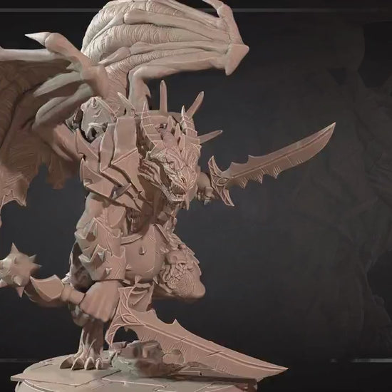 Draconian Dreadnought | Iconic Monsters | Bite The Bullet | 35mm Scale | Resin Printed Tabletop RPG Miniature Figures | DND | 5E