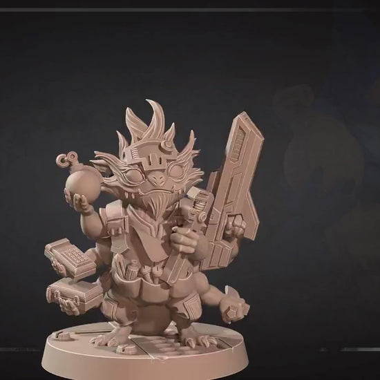 Furblin Mechanic | Bullet Galaxy | Bite The Bullet | 35mm Scale | Resin Printed Tabletop RPG Miniature Figures | DND | 5E