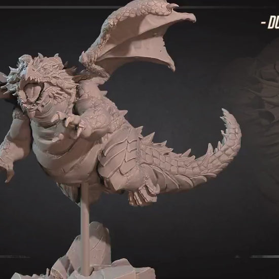 Forge The Chonky Dragon | Bite The Bullet | 35mm Scale | Resin Printed Tabletop RPG Miniature Figures | DND | 5E