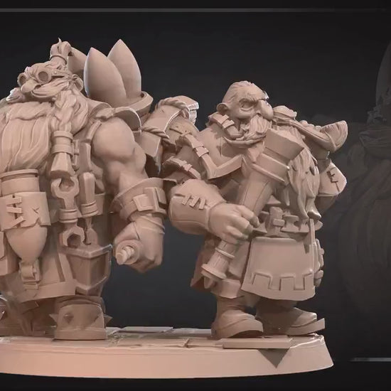 Dwarven Mortar Team | Bite The Bullet | 35mm Scale | Resin Printed Tabletop RPG Miniature Figures | DND | 5E