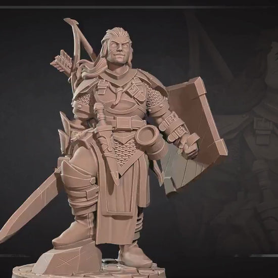 Human Fighter | Iconic Heroes | Bite The Bullet | 35mm Scale | Resin Printed Tabletop RPG Miniature Figures | DND | 5E