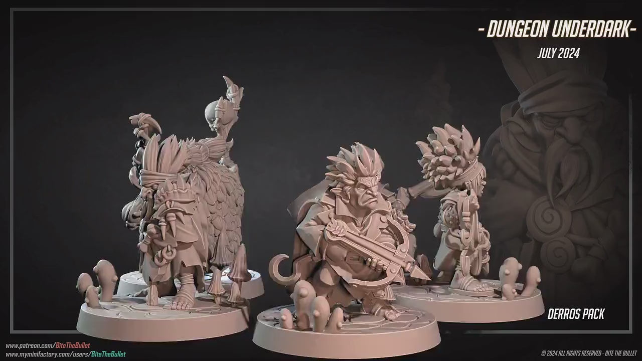Derro Set | Bite The Bullet | 35mm Scale | Resin Printed Tabletop RPG Miniature Figures | DND | 5E