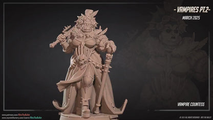 Countess | Vampires Pt. 2 | Bite The Bullet | 35mm Scale | Resin Printed Tabletop RPG Miniature Figures | DND | 5E