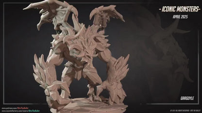 Gargoyle | Iconic Monsters | Bite The Bullet | 35mm Scale | Resin Printed Tabletop RPG Miniature Figures | DND | 5E