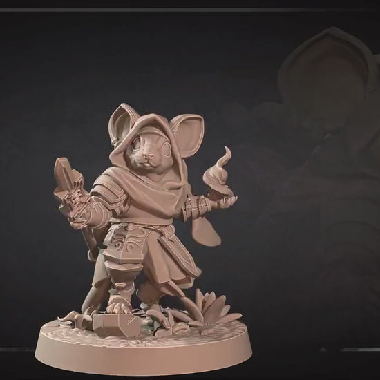 Mousefolk Cleric | Grove Haven | Bite The Bullet | 35mm Scale | Resin Printed Tabletop RPG Miniature Figures | DND | 5E