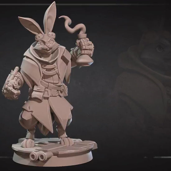 Harengon Artificer | Bite The Bullet | 35mm Scale | Resin Printed Tabletop RPG Miniature Figures | DND | 5E