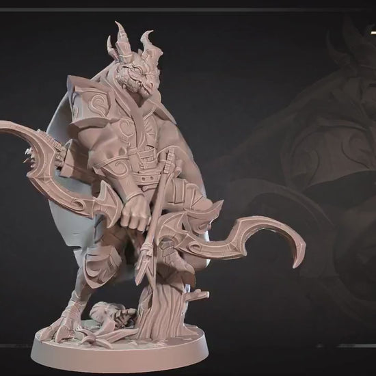 Dragonborn Barbarian | Bite The Bullet | 35mm Scale | Resin Printed Tabletop RPG Miniature Figures | DND | 5E