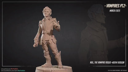 Neil | Vampires Pt. 2 | Bite The Bullet | 35mm Scale | Resin Printed Tabletop RPG Miniature Figures | DND | 5E