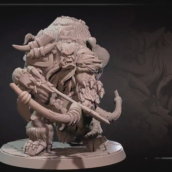 Orc Ranger & Bear | Bite The Bullet | 35mm Scale | Resin Printed Tabletop RPG Miniature Figures | DND | 5E
