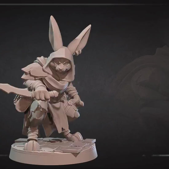 Harengon Rogue | Bite The Bullet | 35mm Scale | Resin Printed Tabletop RPG Miniature Figures | DND | 5E