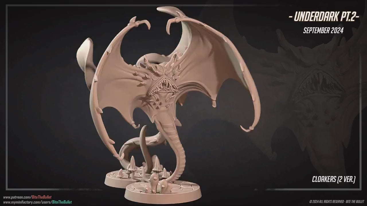 Cloakers | Dungeon Underdark | Bite The Bullet | 35mm Scale | Resin Printed Tabletop RPG Miniature Figures | DND | 5E
