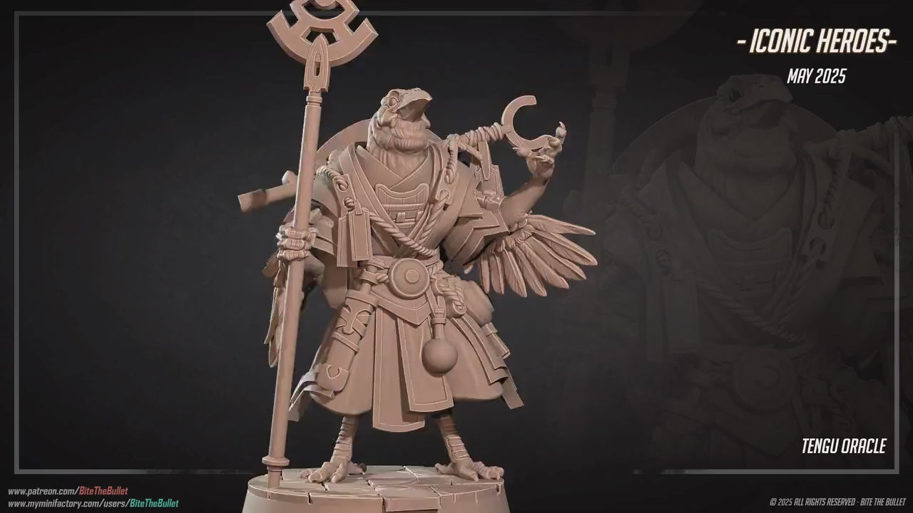 Tengu Oracle | Iconic Heroes | Bite The Bullet | 35mm Scale | Resin Printed Tabletop RPG Miniature Figures | DND | 5E